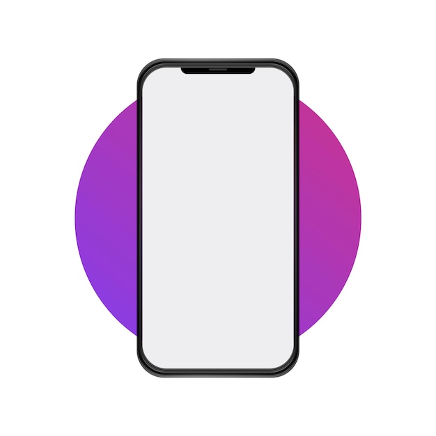 Ilustración vectorial plana de teléfono inteligente con toque moderno ultra realista
