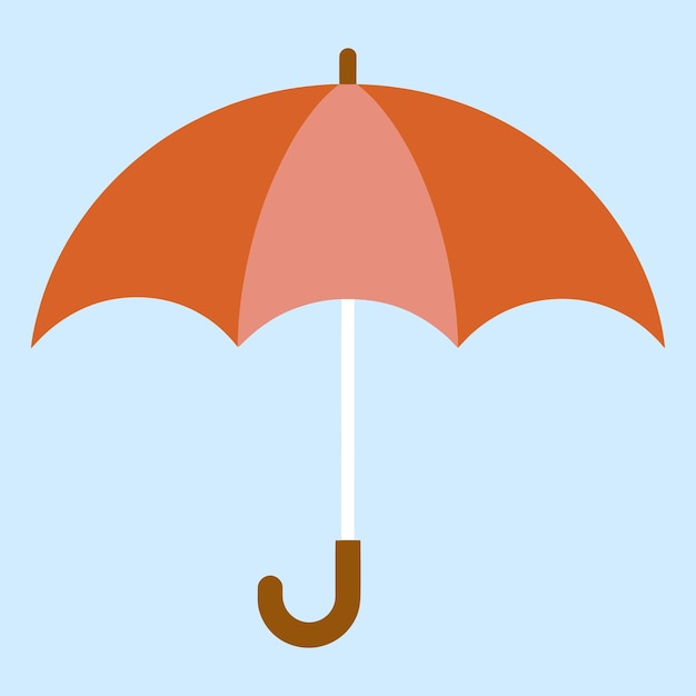 Una ilustración vectorial plana de Umbrella aislada sobre un fondo blanco