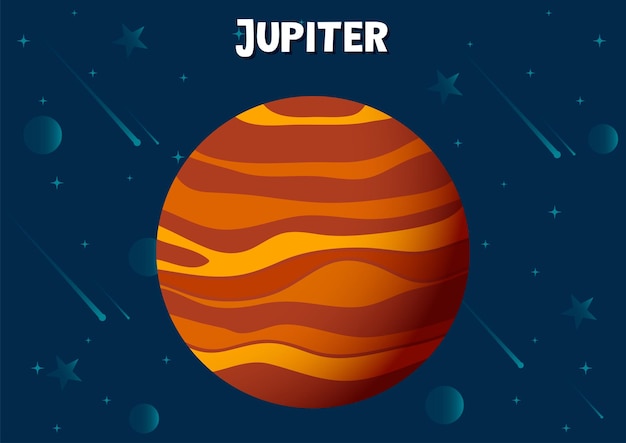 Ilustración vectorial del planeta Júpiter