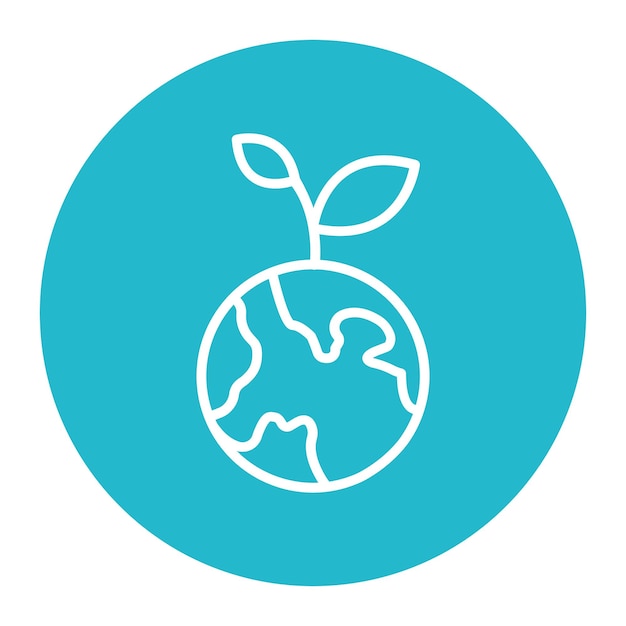 Ilustración vectorial del planeta verde