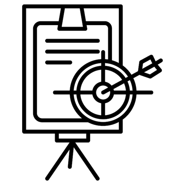 Ilustración vectorial de planificación de objetivos
