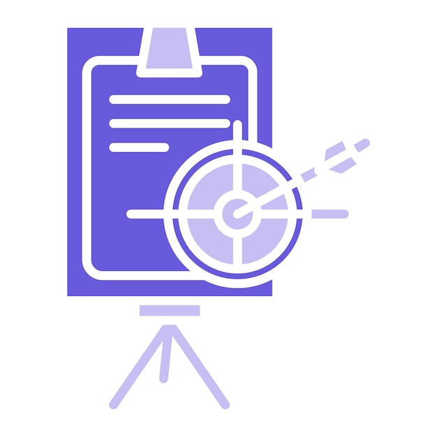 Ilustración vectorial de planificación de objetivos