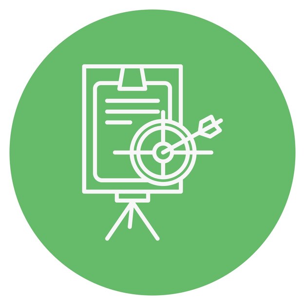 Ilustración vectorial de planificación de objetivos