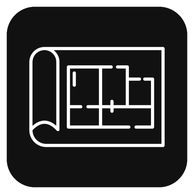 Ilustración vectorial del plano de la casa
