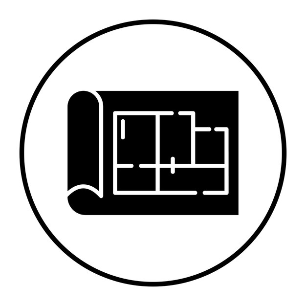 Ilustración vectorial del plano de la casa