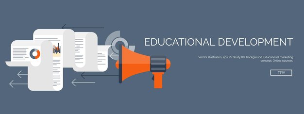Ilustración vectorial planos antecedentes de estudio conjunto educación cursos en línea tutoriales web elearning