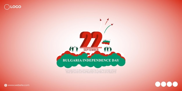 Vector ilustración vectorial de la plantilla de alimentación de historias de redes sociales del día de la independencia de bulgaria