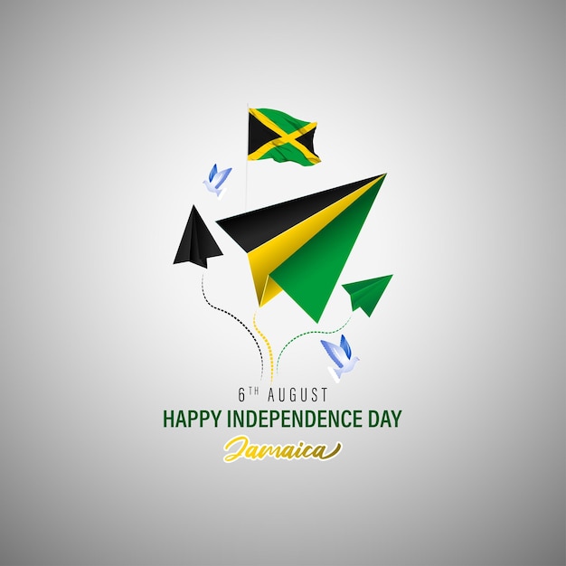 Vector ilustración vectorial de la plantilla de alimentación de historias de redes sociales del día de la independencia de jamaica