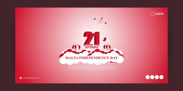Ilustración vectorial de la plantilla de alimentación de historias de redes sociales del Día de la Independencia de Malta