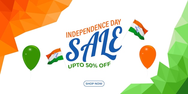 Ilustración vectorial de la plantilla de alimentación de redes sociales de la venta del Día de la Independencia de la India