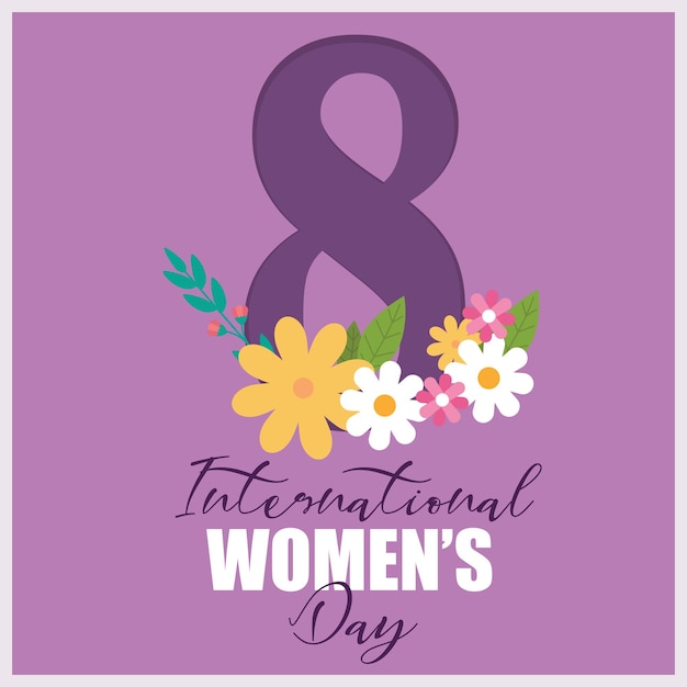 Ilustración vectorial de la plantilla de banner editable para el Día Internacional de la Mujer
