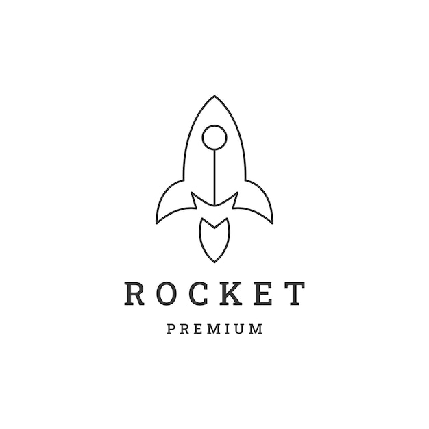 Ilustración vectorial de la plantilla de diseño del concepto del logotipo del cohete