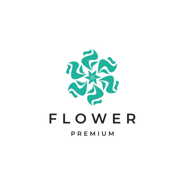 Ilustración vectorial de la plantilla de diseño del concepto del logotipo de la flor