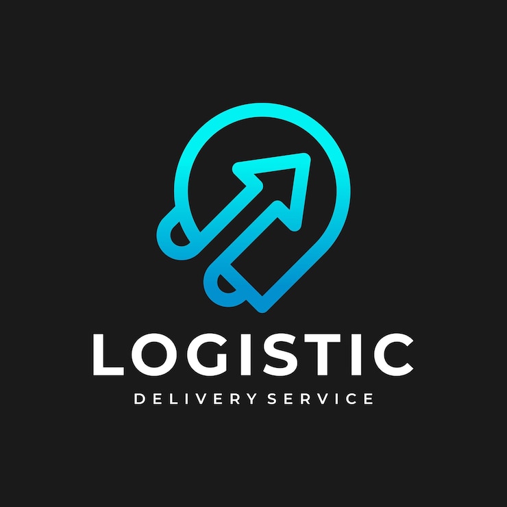 Vector ilustración vectorial de la plantilla de diseño de flecha logística del logotipo