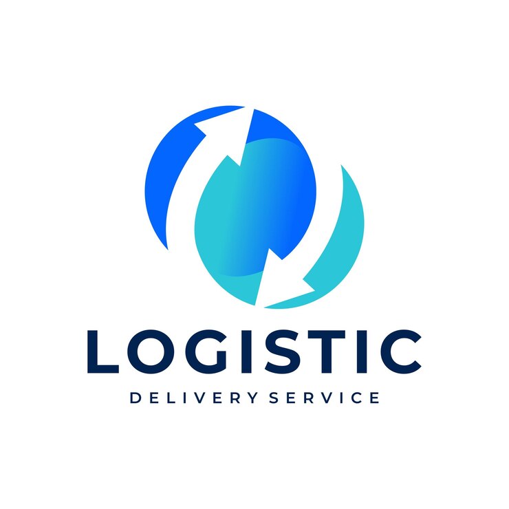 Vector ilustración vectorial de la plantilla de diseño de flecha logística del logotipo