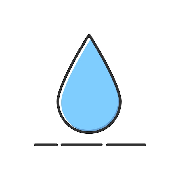 Ilustración vectorial de la plantilla de diseño gráfico del icono de la gota de agua