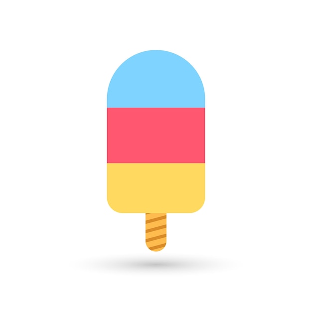 Ilustración vectorial de la plantilla de diseño gráfico del icono del helado