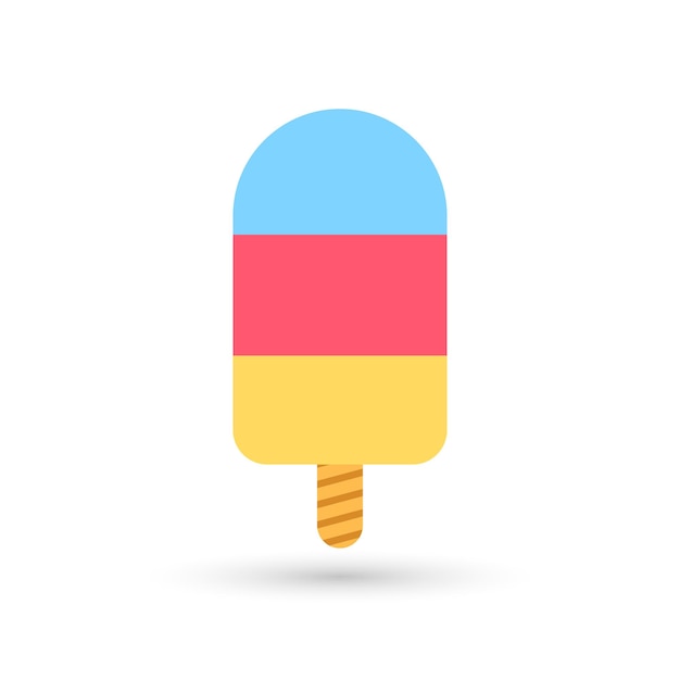 Ilustración vectorial de la plantilla de diseño gráfico del icono del helado