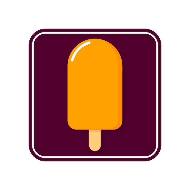 Ilustración vectorial de la plantilla de diseño gráfico del icono del helado