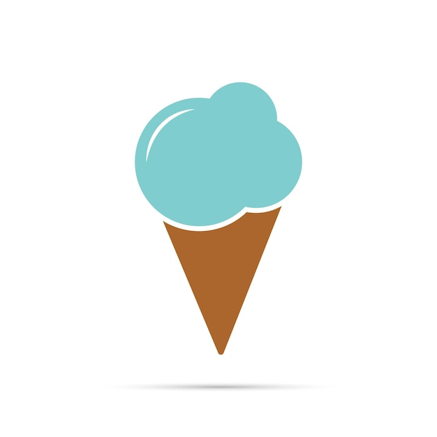 Ilustración vectorial de la plantilla de diseño gráfico del icono del helado