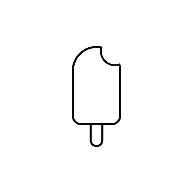 Ilustración vectorial de la plantilla de diseño gráfico del icono del helado