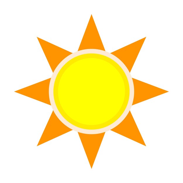 Ilustración vectorial de la plantilla de diseño gráfico del icono del sol