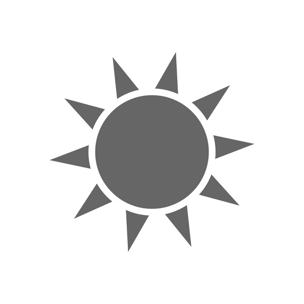 Ilustración vectorial de la plantilla de diseño gráfico del icono del sol