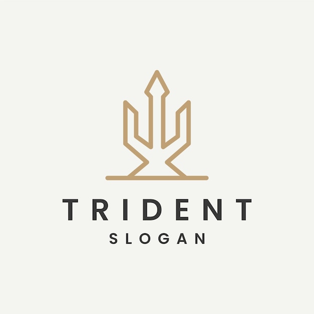 Ilustración vectorial de la plantilla de diseño de iconos del logotipo de Trident