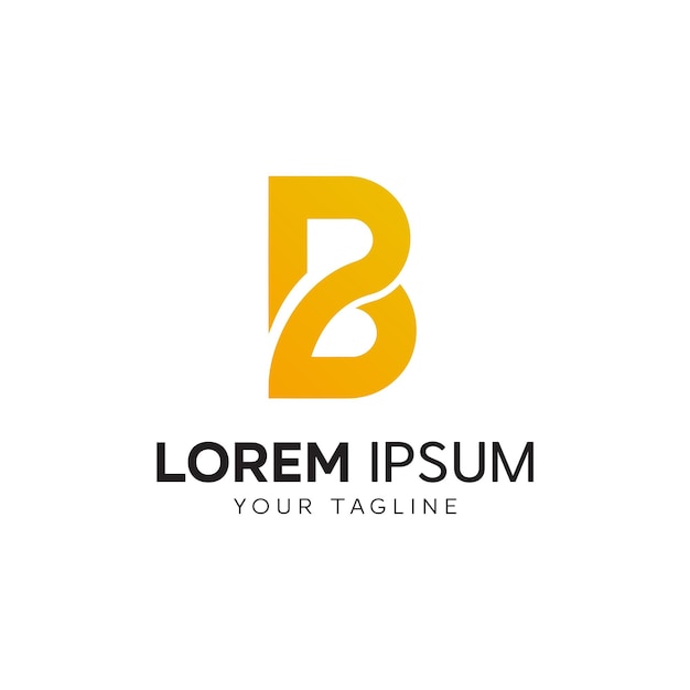 Ilustración vectorial de la plantilla de diseño de la letra B del logotipo