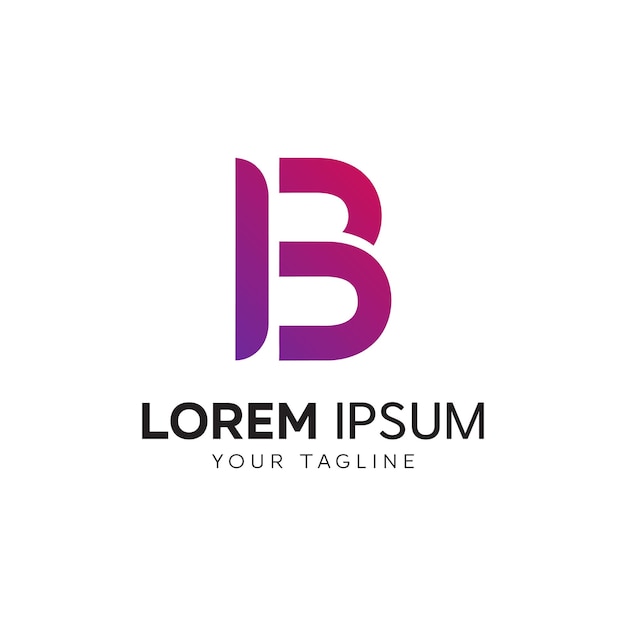 Ilustración vectorial de la plantilla de diseño de la letra B del logotipo