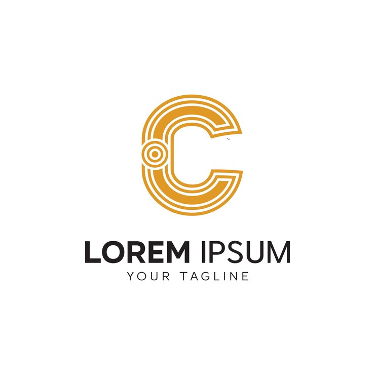 Vector ilustración vectorial de la plantilla de diseño de la letra c del logotipo