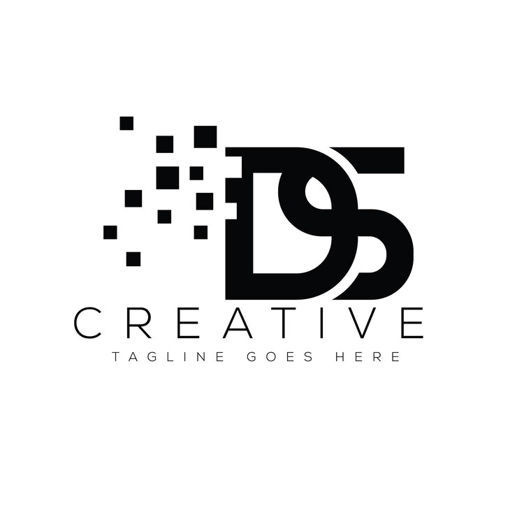 Vector ilustración vectorial de la plantilla de diseño de la letra del logotipo ds