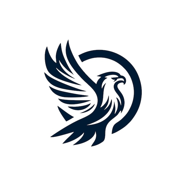 Ilustración vectorial de la plantilla de diseño del logotipo del águila.