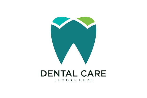 Ilustración vectorial de plantilla de diseño de logotipo dental con idea creativa