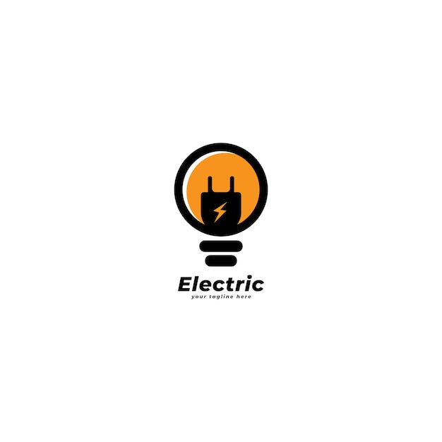 Ilustración vectorial de una plantilla de diseño de logotipo eléctrico con idea creativa