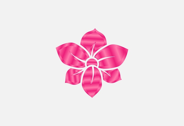 Vector ilustración vectorial de la plantilla de diseño del logotipo de la flor de orquídea