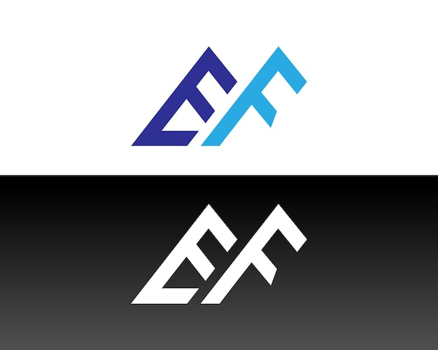 Ilustración vectorial de la plantilla del diseño del logotipo inicial de la letra EF