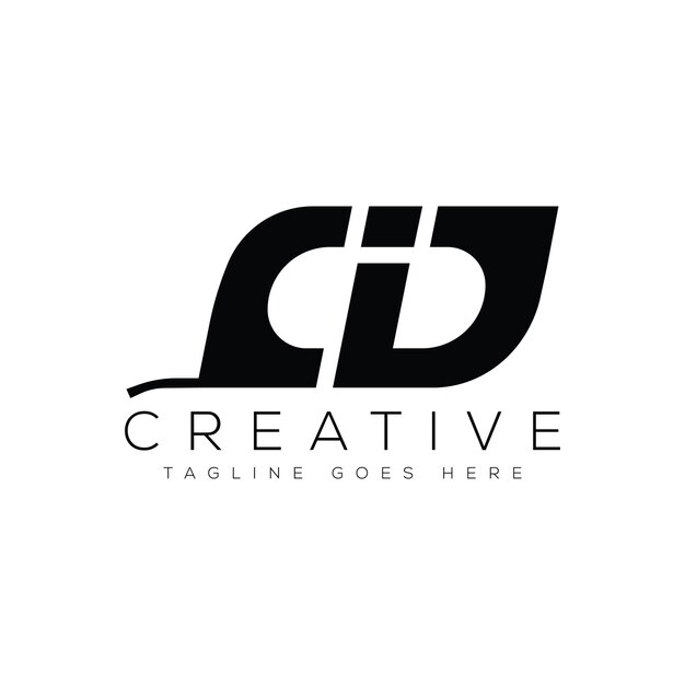 Ilustración vectorial de la plantilla de diseño del logotipo de la letra CI