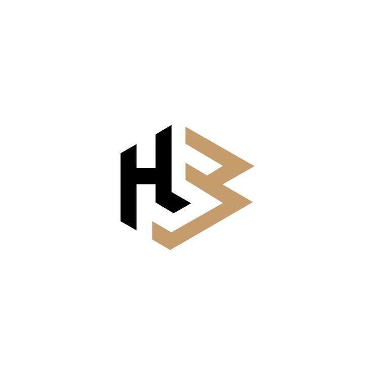 Ilustración vectorial de la plantilla de diseño del logotipo de la letra HB