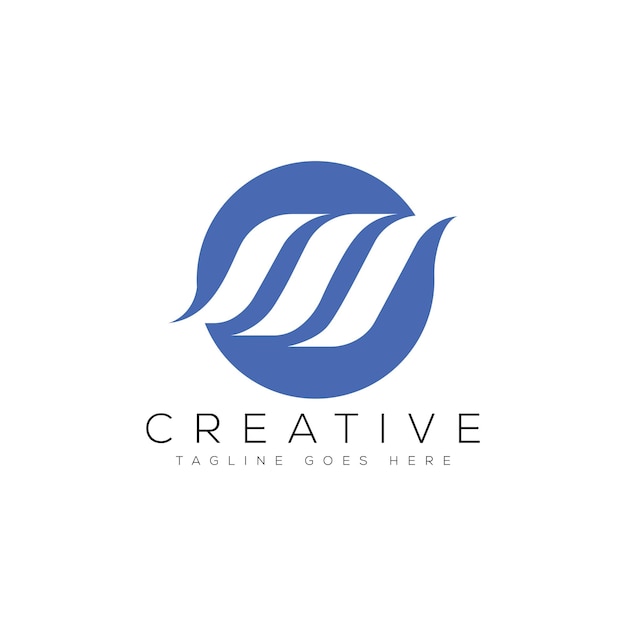 Ilustración vectorial de la plantilla de diseño del logotipo de la letra M