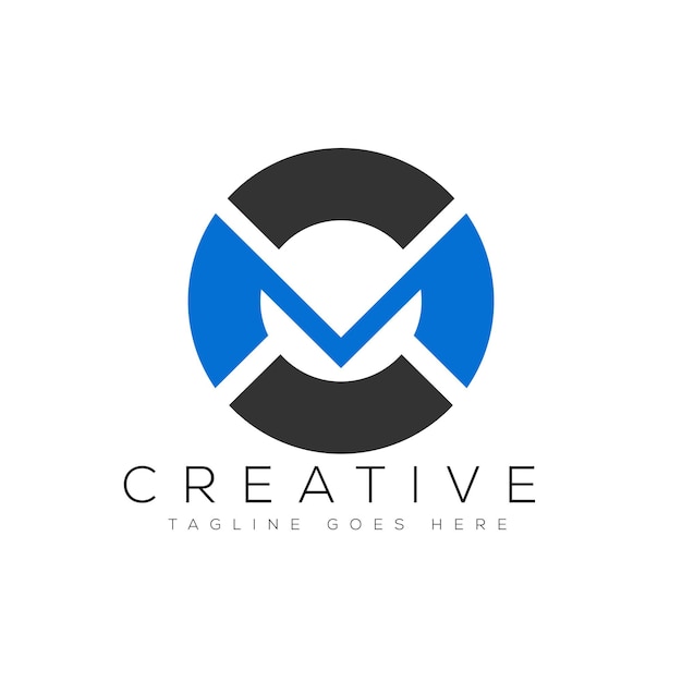 Ilustración vectorial de la plantilla de diseño del logotipo de la letra M
