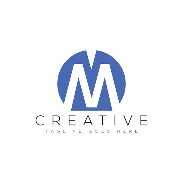 Ilustración vectorial de la plantilla de diseño del logotipo de la letra M