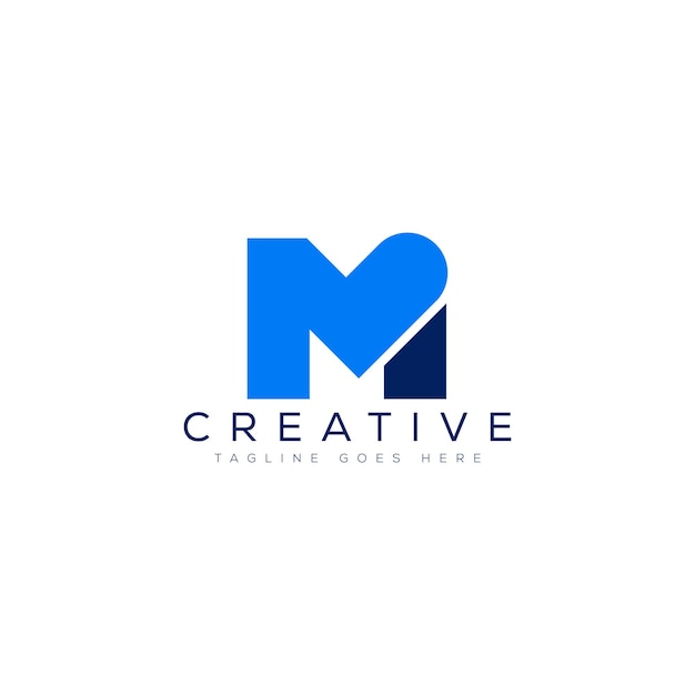 Ilustración vectorial de la plantilla de diseño del logotipo de la letra M