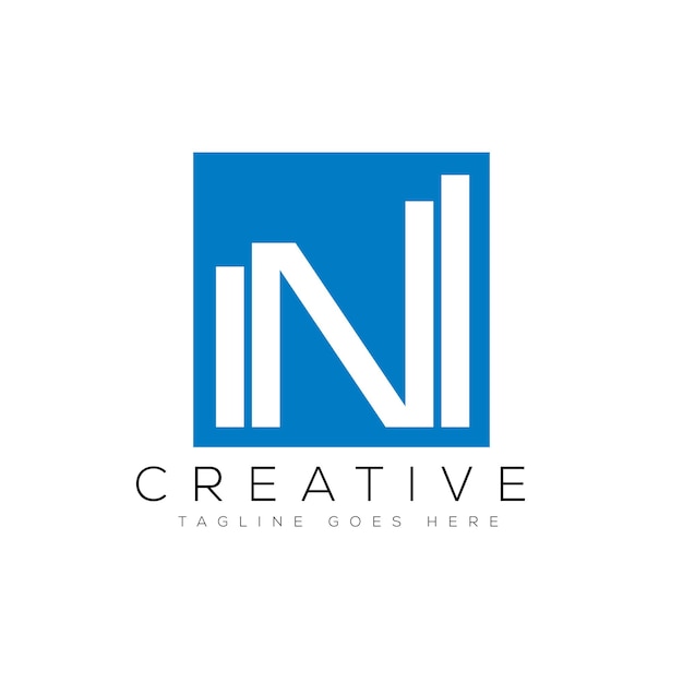 Ilustración vectorial de la plantilla de diseño del logotipo de la letra N