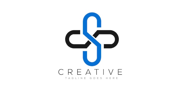 Ilustración vectorial de la plantilla de diseño del logotipo de la letra SS