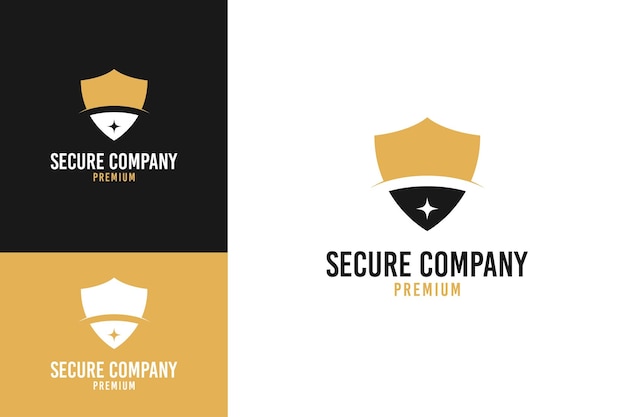 Ilustración vectorial de la plantilla de diseño de logotipo seguro de la empresa