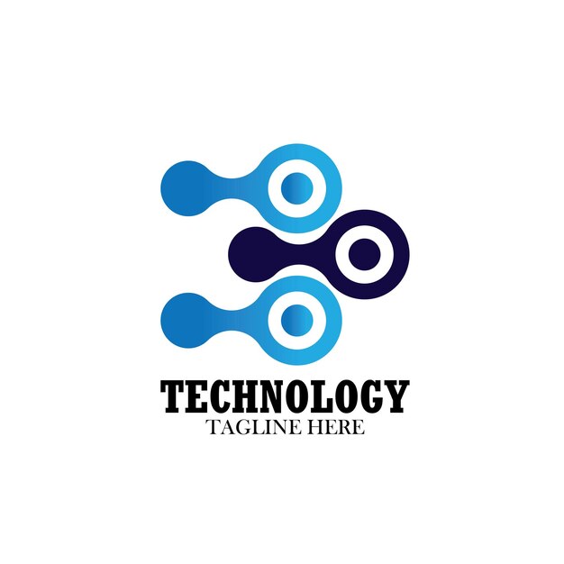 Ilustración vectorial de la plantilla de diseño del logotipo tecnológico