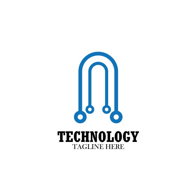 Ilustración vectorial de la plantilla de diseño del logotipo tecnológico