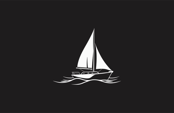 Ilustración vectorial de la plantilla de diseño del logotipo del velero