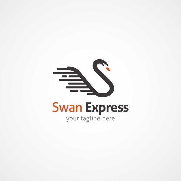 Ilustración vectorial de la plantilla de diseño de Swanlog